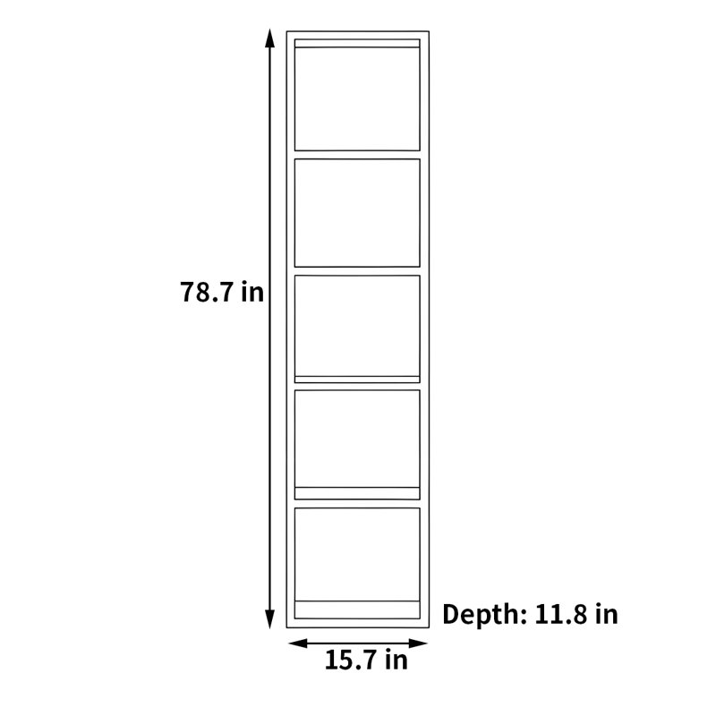 Goode, (5 tablettes) H 78,7 po x l 15,7 po x P 11,8 po