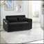 Canapé-lit avec port USB, canapé-lit réglable 3-en-1 avec lit escamotable, 2 coussins lombaires et poche latérale, canapé-lit convertible en velours doux, convient au salon chambre à coucher-194721611