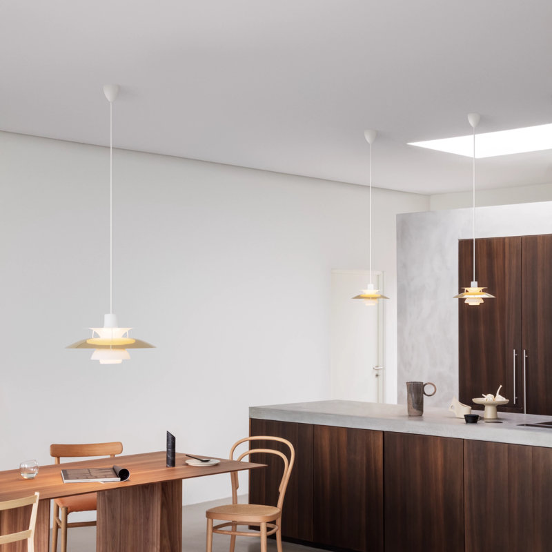 PH 5 1 - Light Pendant, Brass, 10.5" H x 19.5" W x 19.5" D