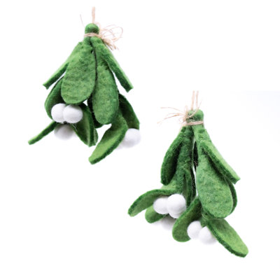Ensemble de 2 ornements suspendus Mistletoe