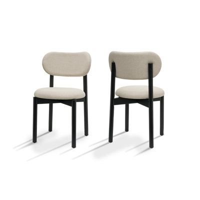 Ocean Wooden Dining Chairs Mid Century Upholstered Modern Kitchen Table Chairs for Room Furniture with Durable Premium Ergonomic Design (Ocean, First-