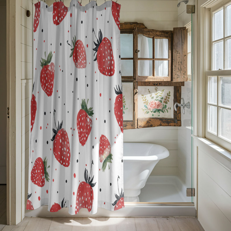 Pattern Berry - Premium Shower Curtain, 74"H x 71"W