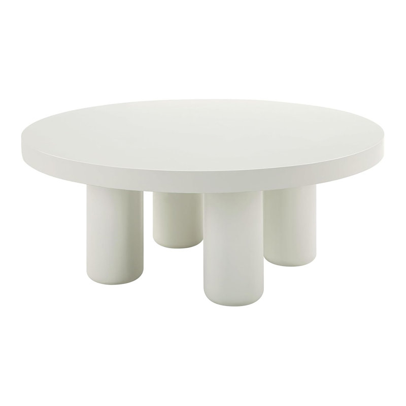 Maxim Round Coffee Table with Thick Tabletop