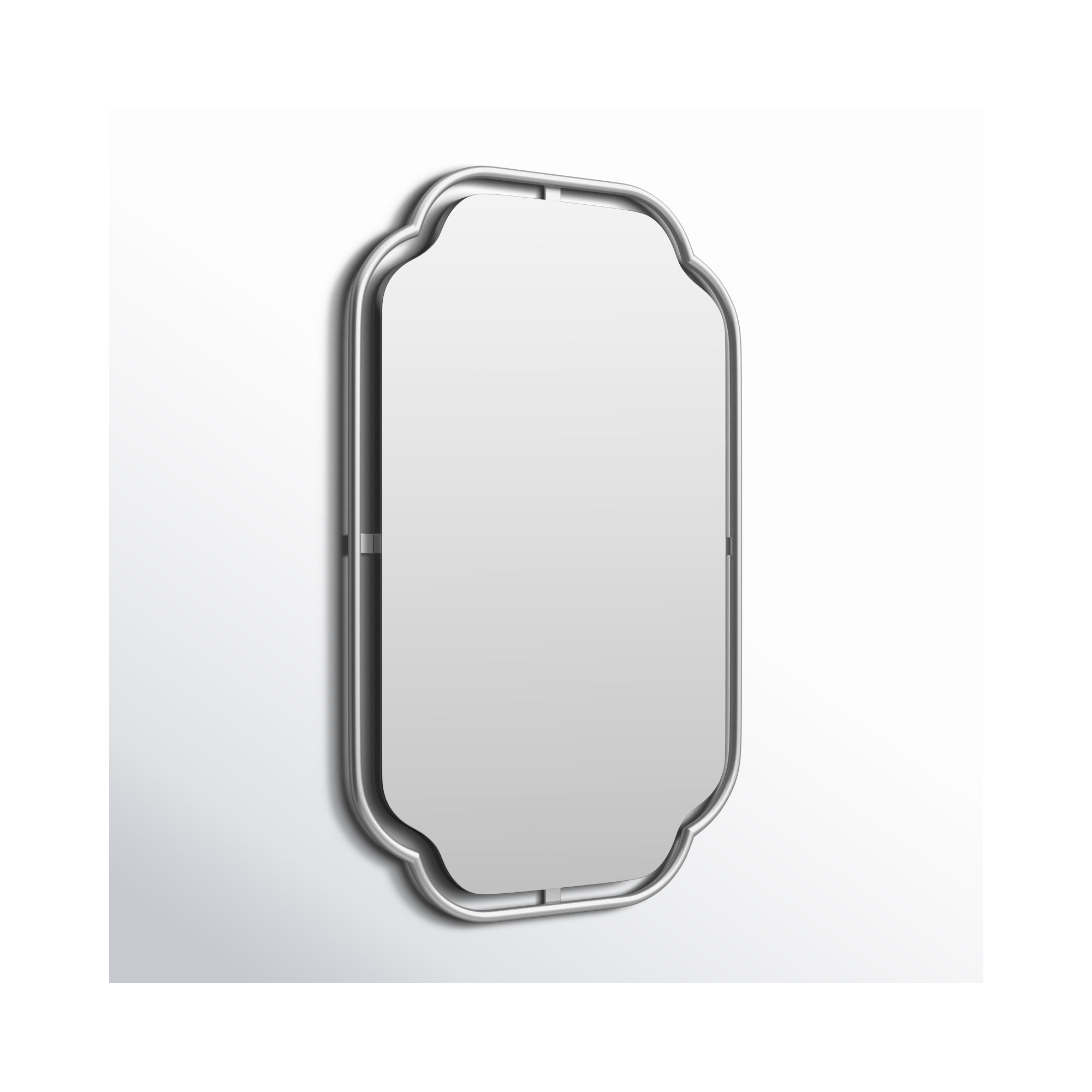 Moors Modern & Contemporary Accent Mirror, Silver, 34" H x 22.25" W