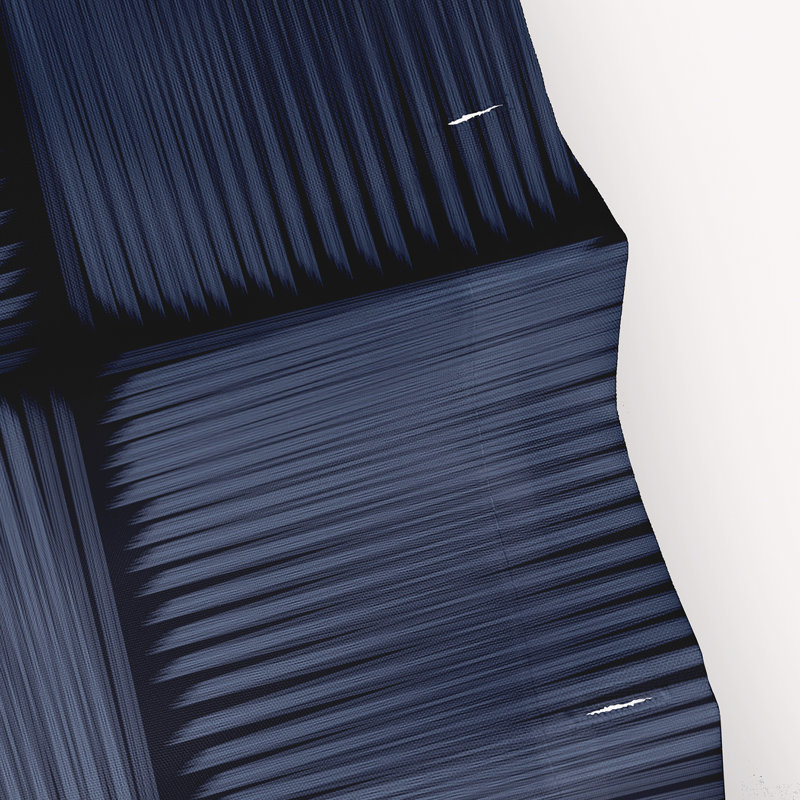 Urijah Geometric Print Single Shower Curtain, Navy Blue