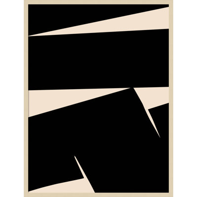 Black Plain Abstract Print by Little Dean