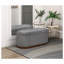 Banc de rangement à plateau relevable Mid-Century avec siège rembourré en mousse - Revêtement en velours côtelé gris, capacité de poids de 300 lb, aucun assemblage requis