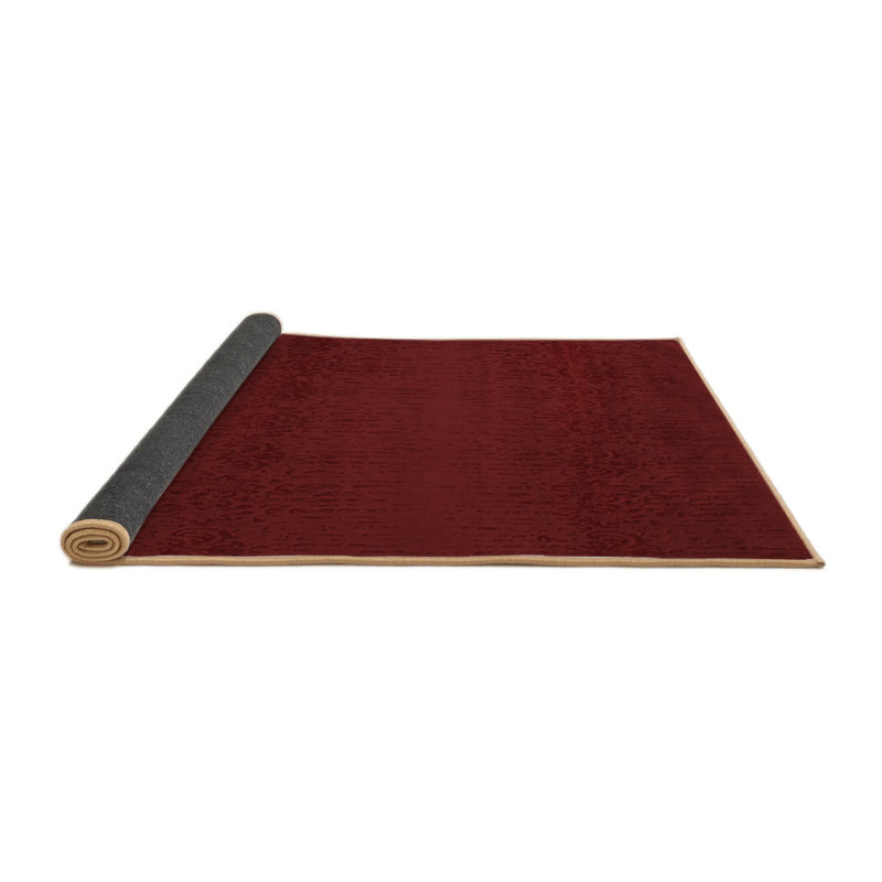 Tapis carré rouge / rouille en laine / polyester tissé à la machine 7 pi x 7 pi Deaquan