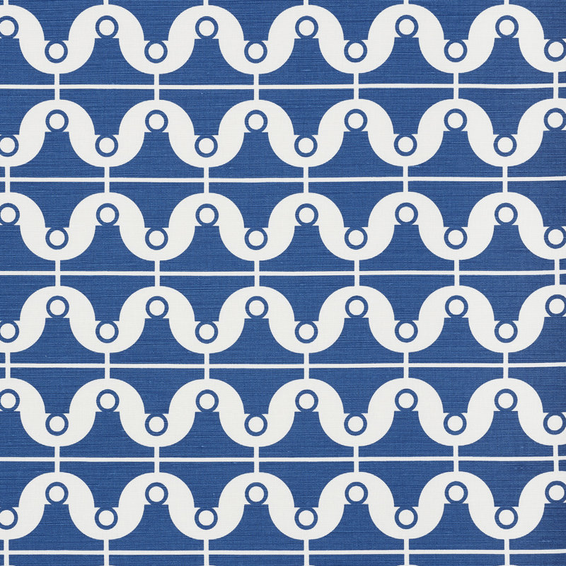 Schumacher x Studio Bon London Bridge Fabric, Blue
