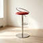 Chaise d'appoint à dossier bas rouge (ensemble de 2)-1574657210