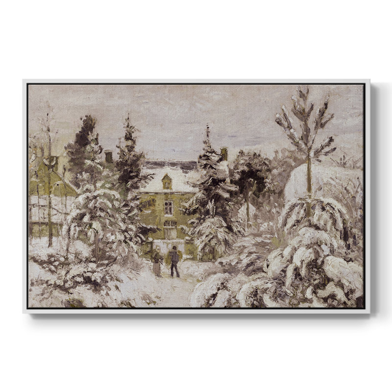Paysage rétro - CVI, Toile encadrée flottée blanche, H 17 po x l 25 po x P 2 po