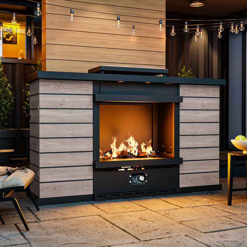 Foyer d'extérieur au gaz propane 50000 BTU avec housse de protection