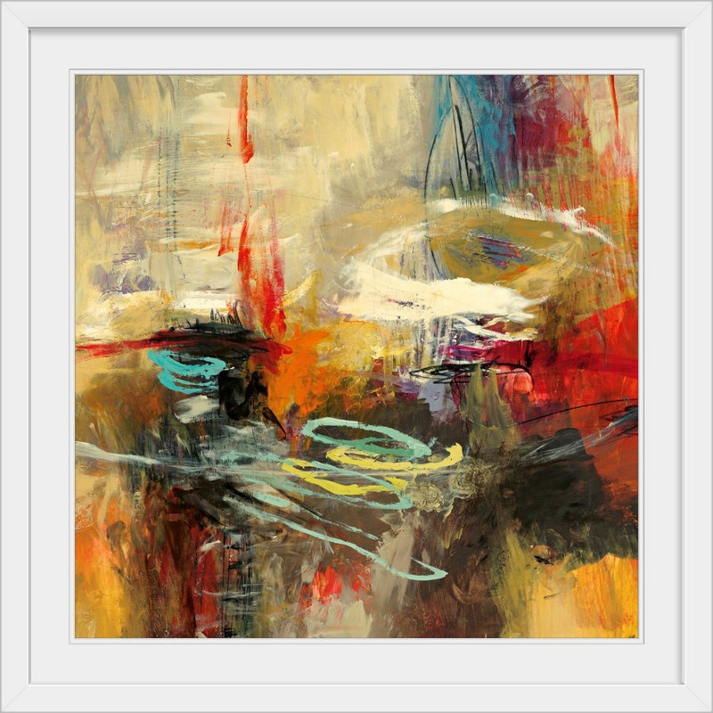 «Hilger Instinctual Beauty II» par Randy Hibberd - reproduction imprimée, H 38 po x l 38 po x P 1 po, Cadre blanc
