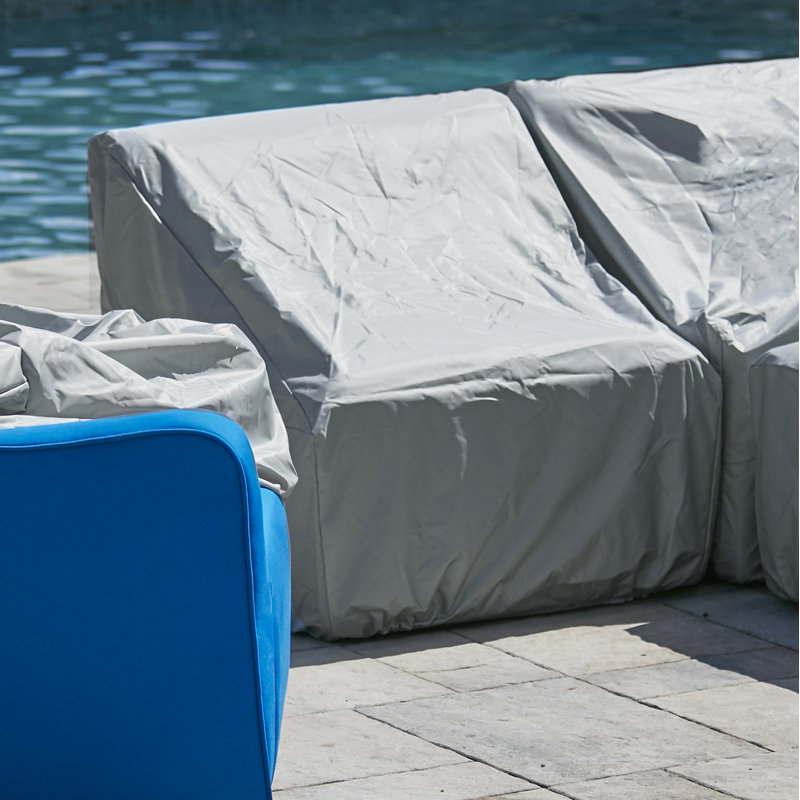 Orahh Outdoor Patio Ottoman Cover Cover, 31" H x 31" W x 31" D