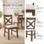 Ensemble de 2 chaises de salle à manger en bois à dossier croisé modernes pour la salle à manger et la cuisine
