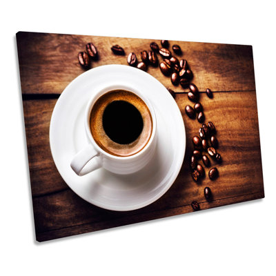Coffee Cup Cafe Kitchen - Wrapped Canvas Print