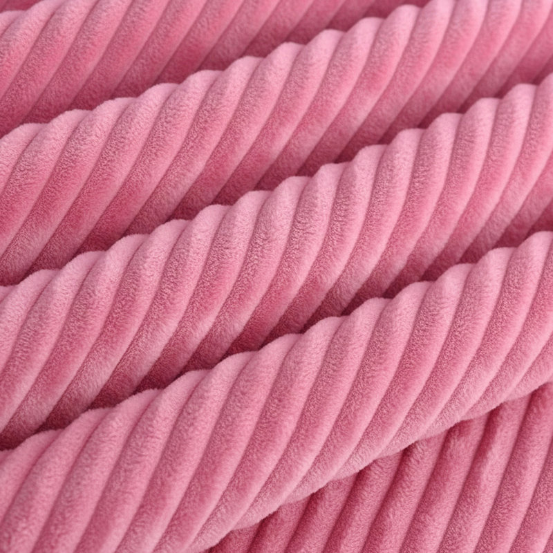 Velours côtelé rose avec conception entièrement compressée, aucun assemblage requis, utilisation polyvalente comme siège ou extension supplémentaire, taille compacte pour les petits espaces et les intérieurs modernes, 24 po de largeur, 15 po de hauteur, 9 lb,