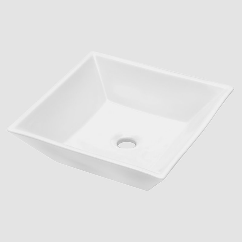 Lavabo de salle de bain rectangulaire en céramique 16 "Go Peak Track