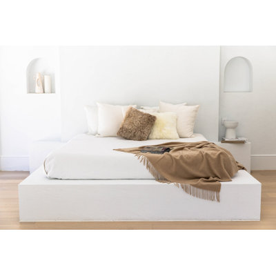Fibre by Auskin Camel Hair Flatweave Throw – 59"W x 71"L Undyed Natural Fiber Indoor Décor