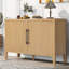 Armoire de rangement minimaliste en bois avec poignées en métal-1238005134