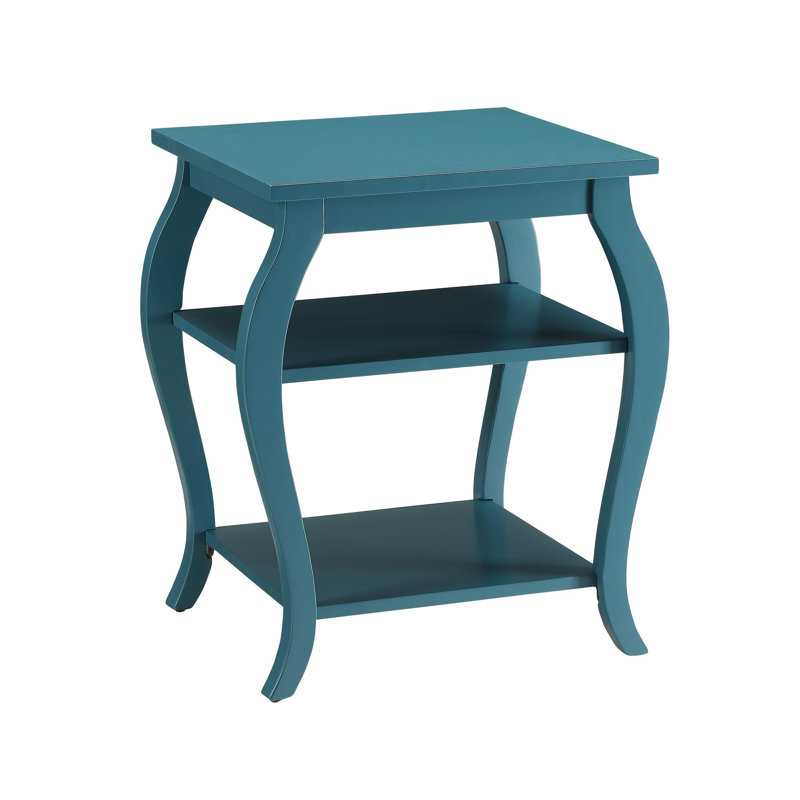 Becci Teal Finish Accent Table, Teal