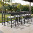 4 - Person Rectangular 126'' L Metal Patio Dining Bar Set