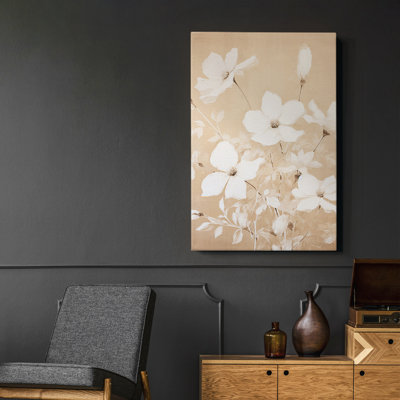 Impression florale rétro - impression sur toile tendue