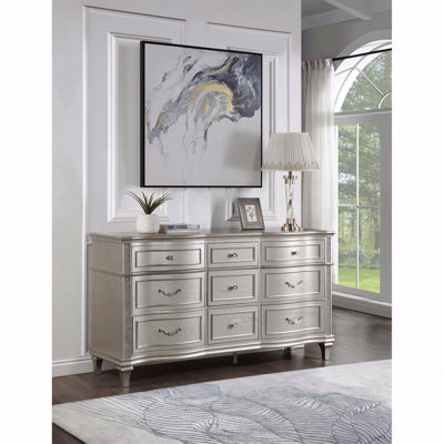 Commode 9 tiroirs avec plateau à bijoux amovible
