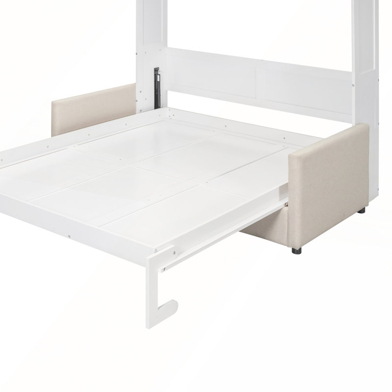 Grand lit escamotable mural avec coussin, peu encombrant et élégant pour les maisons modernes