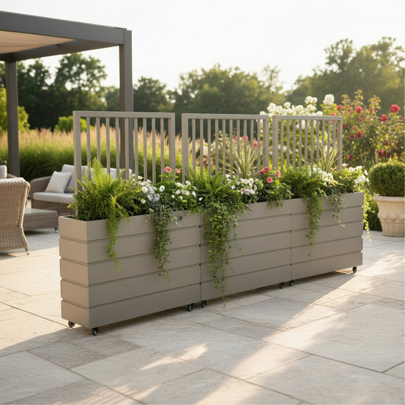 Jardinière Terrace Divider - gris-brun