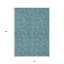 Tapis extérieur bleu sarcelle lavable 10 pi x 14 pi bleu sarcelle