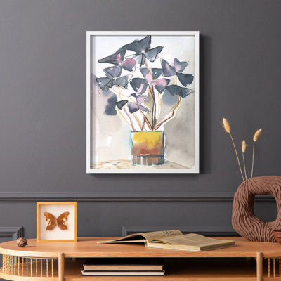 Oxalis in Vase II Framed Print - Solid Wood