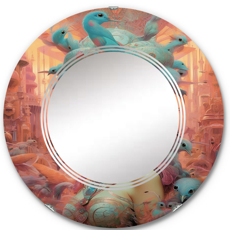 Bergues - Modern Wall Mirror Round, 24 po x 24 po