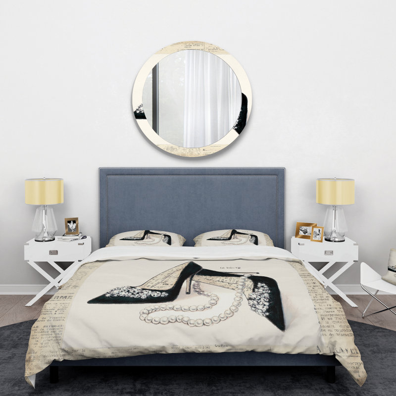 Glamour Black Diamond Stiletto I - ensemble de housse de couette tendance - microfibre de polyester