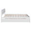 Structure de lit double moderne avec lit gigogne simple et 2 tiroirs-106845163