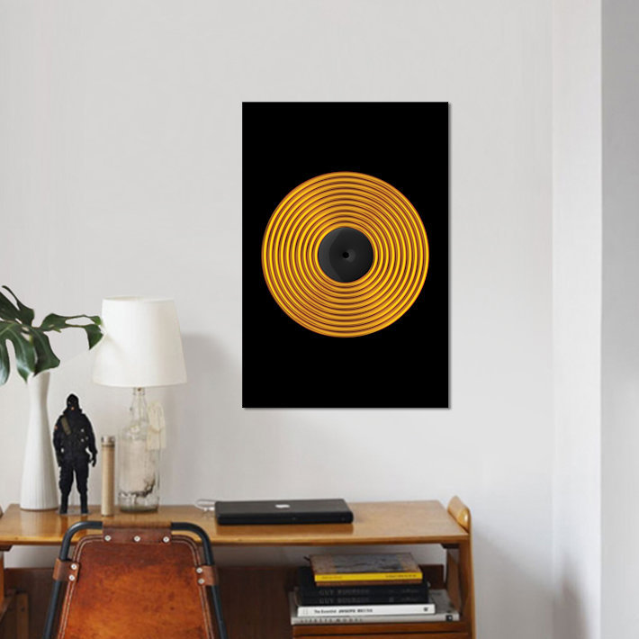 «Vinyle», impression sur toile, H 18 po x l 12 po x P 1,5 po, Toile tendue, Pas de tapis
