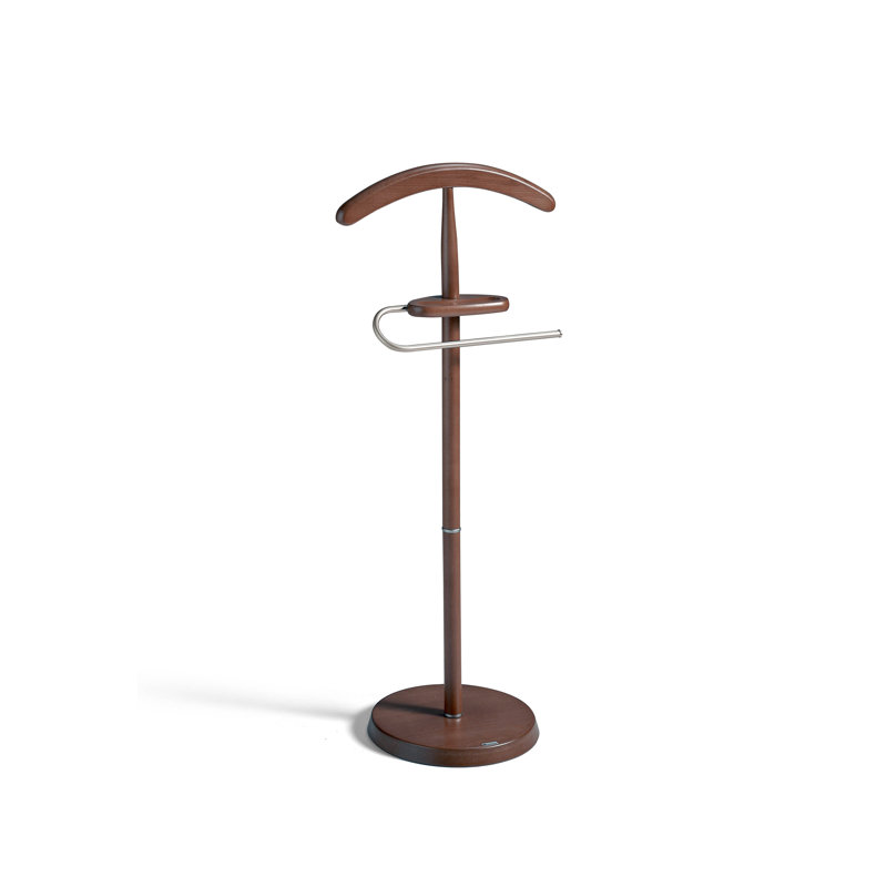 Ahlers Freestanding Valet Stand, Walnut