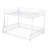 Convertible Full XL Over Queen Bunk Bed, Space Saving Metal Frame-1483050634