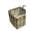 Wicker Log basket square S/2 50x45, 35x40cm
