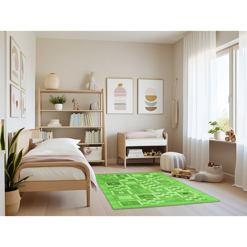 Performance Patchwork Indoor Rug, Rectangle 4' x 6'
