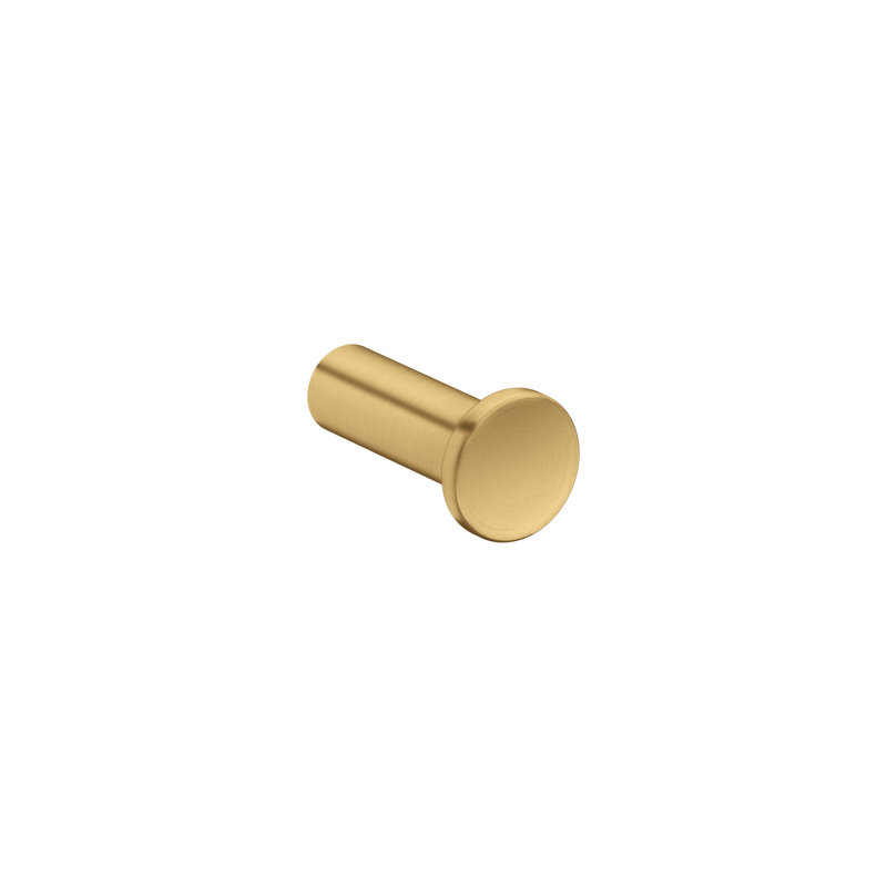 Universal Circular Single Robe Hook, Brushed Gold Optic