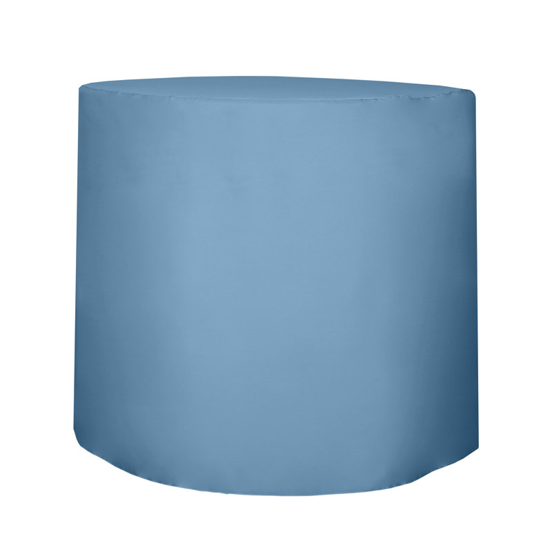 Javin Solid Color Round Tablecloth, Light Baby Blue, 1