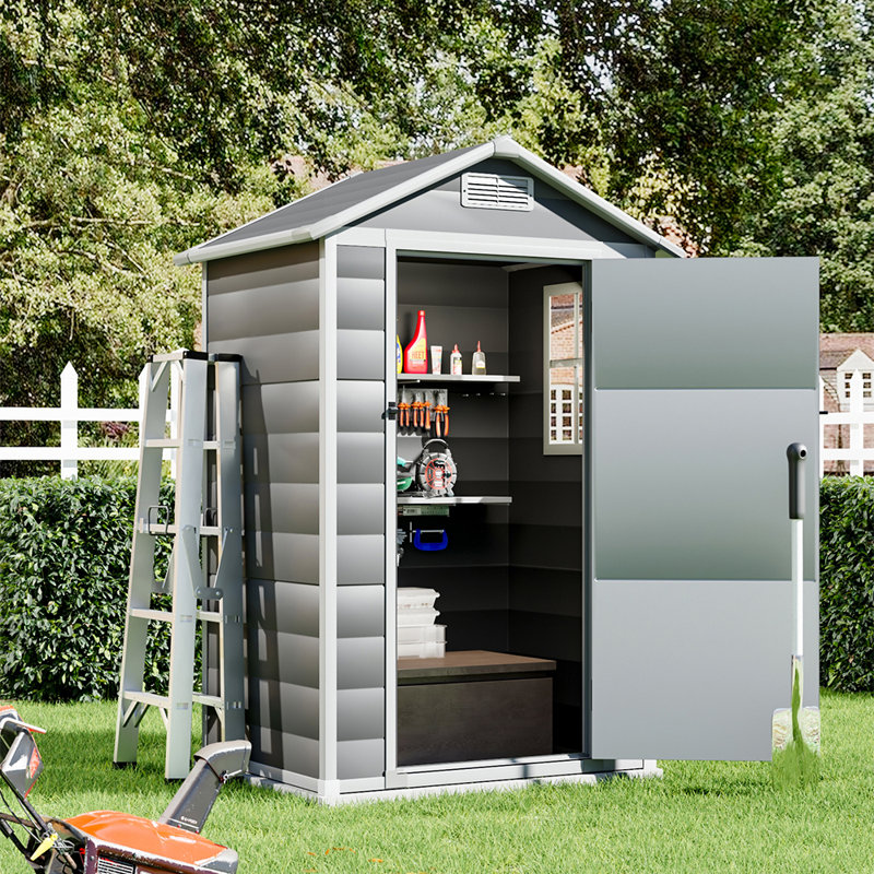 PP Plastic Tool Shed – Grey