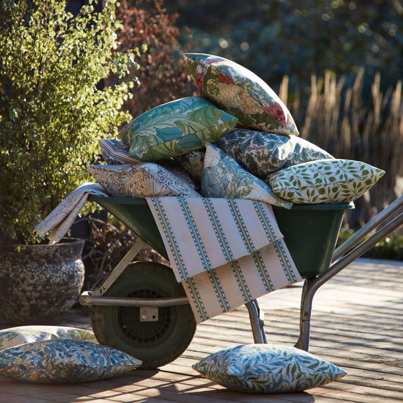Holland Park Stripe Fabric, Sage/Linen