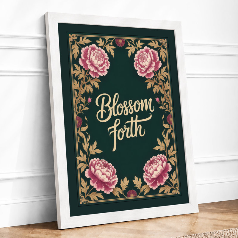 Blossom Forth Botanical - Framed Print, A2 - 59.4 x 42.0 cm, White