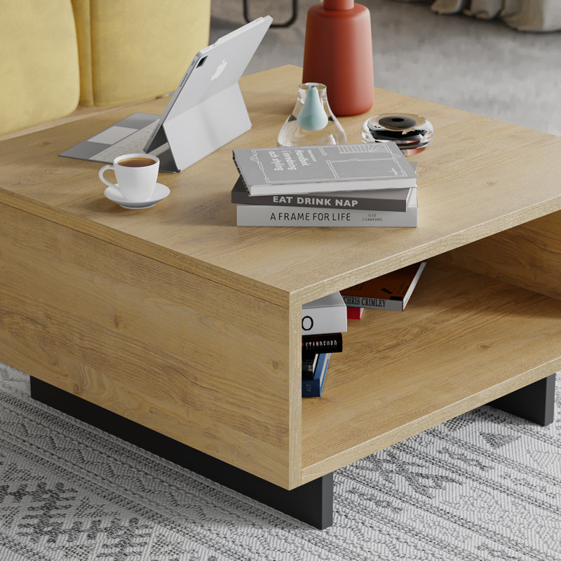 Table basse Anderson-Brown, Noir, Chêne