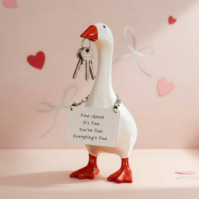 7 Inch Desk Goose Note Holder, Funny Office Decor Resin Statue For Women, Quirky Gift For Coworker Home Desk