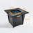 Outdoor Propane Fire Pit Table With Glass Beads,Glass Wind Guard