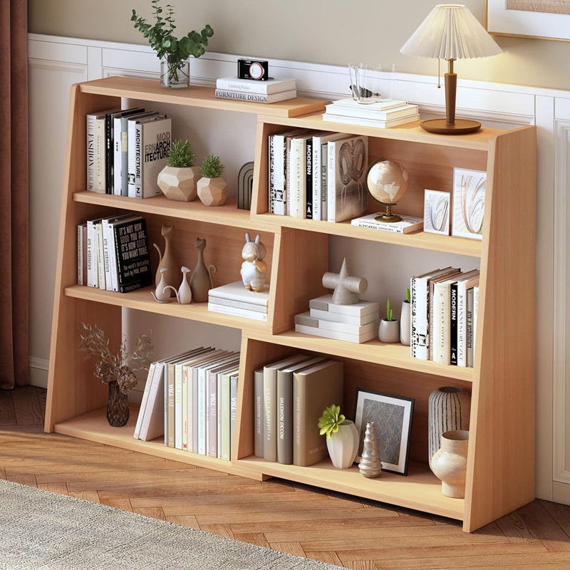 Bibliothèque échelle en bois à 3 niveaux, Oak