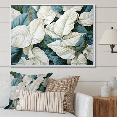 «White Leaves Charm», impression sur toile